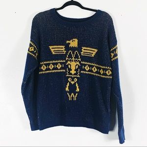 LEVI’S VINTAGE Eagle Totem Pole Sweater Size S